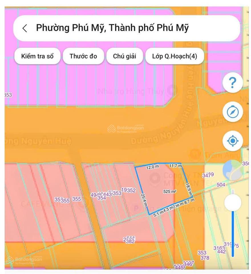 Bđs có dòng tiền cho thuê, trung tâm phú mỹ, brvt