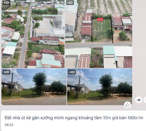 Bán đất tại xã cầu khởi, tây ninh, giá tốt 1,8 tỷ, 342m2
