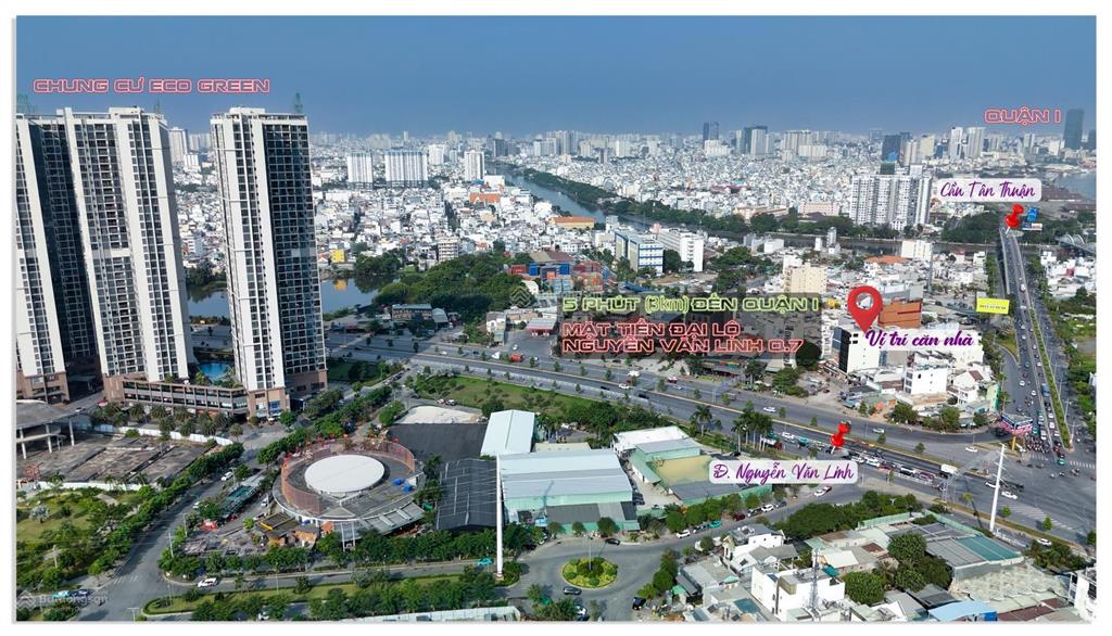8 tầng 8x18m mặt tiền nguyễn văn linh q. 7 có hợp đồng thuê 300 triệu/tháng