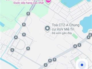 Hơn 7 tỷ, dt 85.4m2, căn 2 ngủ, 2 wc, tòa ct2b, chung cư vov mễ trì, gần công viên phùng khoang