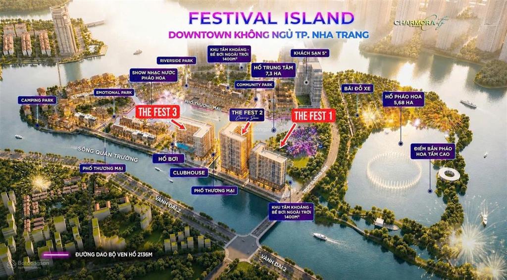 Chỉ 1,6 tỷ sở hữu căn hộ đảo pháo hoa tại festival island charmora city nha trang by sun group