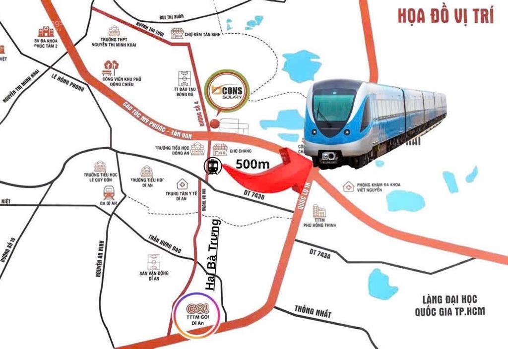 Căn hộ đầu tiên của khu vực có trung tâm thương mại, trường quốc tế bschool cách metro chỉ 600m