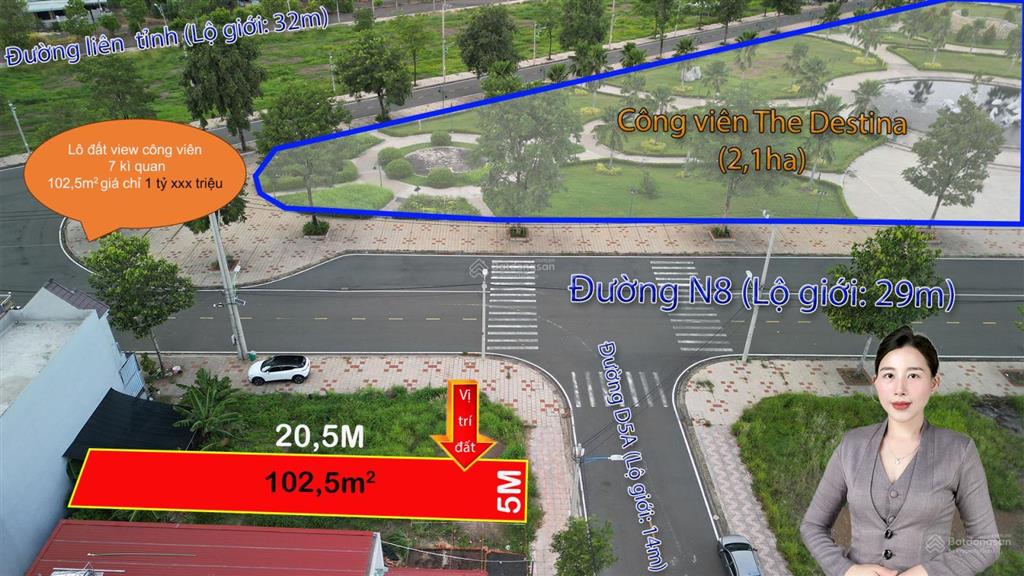 View công viên the destina 2,1ha chỉ hơn 1 tỷ sở hữu vị trí kinh doanh hiếm!
