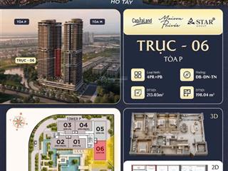 Bán căn hộ cao cấp maison privée, 197m2, 4 ngủ, 4wc, sảnh thang máy riêng, view công viên hồ.