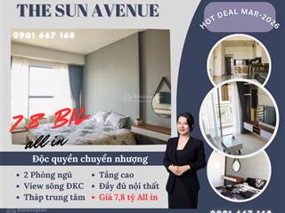 [hiếm] độc quyền chuyển nhượng 2pn 76m2 view sông đkc chỉ 7,8 tỷ thương lượng. 0901 667 ***
