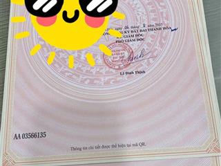 Chính chủ bán lô đất nền nghi sơn central park giá rẻ hơn cđt, đã có sổ đỏ. 0948 200 ***