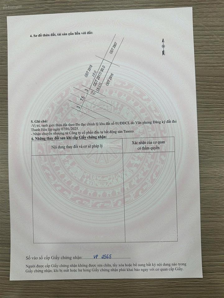 Chính chủ bán lô đất nền nghi sơn central park giá rẻ hơn cđt, đã có sổ đỏ. 0948 200 ***