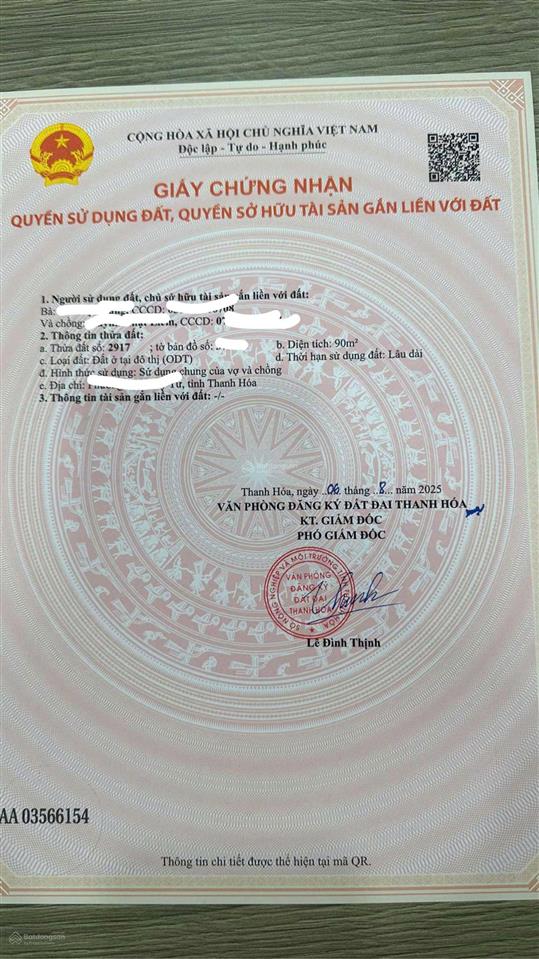 Chính chủ bán lô đất nền nghi sơn central park giá rẻ hơn cđt, đã có sổ đỏ. 0948 200 ***