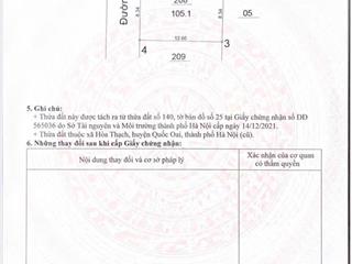 105 m2 full thổ cư đường trước đất 2 ô tô tránh nhau thoải mái thông tứ phía ra quốc lộ 21