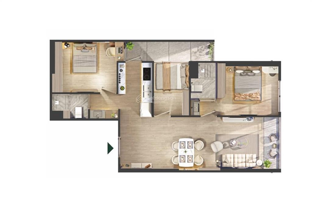 Bán căn hộ 3pn the fibonan  ecopark diện tích 79 m²  giá tốt  không gian sống xanh đẳng cấp