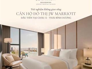 Bán căn hộ grand marina saigon quận 1, 1pn1wc, view công viên & view sông jw marriott