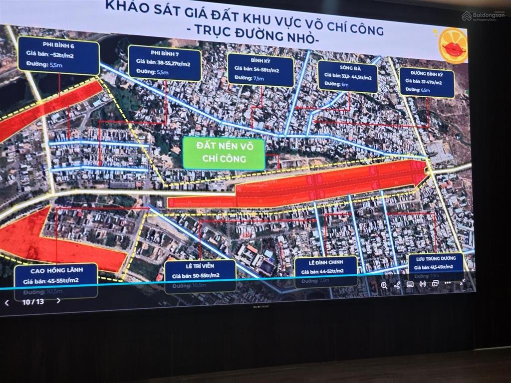 Mặt tiền đường võ chí công 33m, dt 100m2 ngang 5m. giá gốc đầu tư