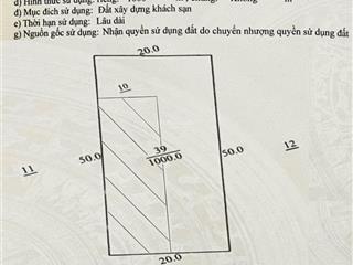 Khách sạn 3* ngã ba sầm sơn 139 tỷ đi bộ ra biển 200m  diện tích 1000m (20x50m) mặt tiền 20m