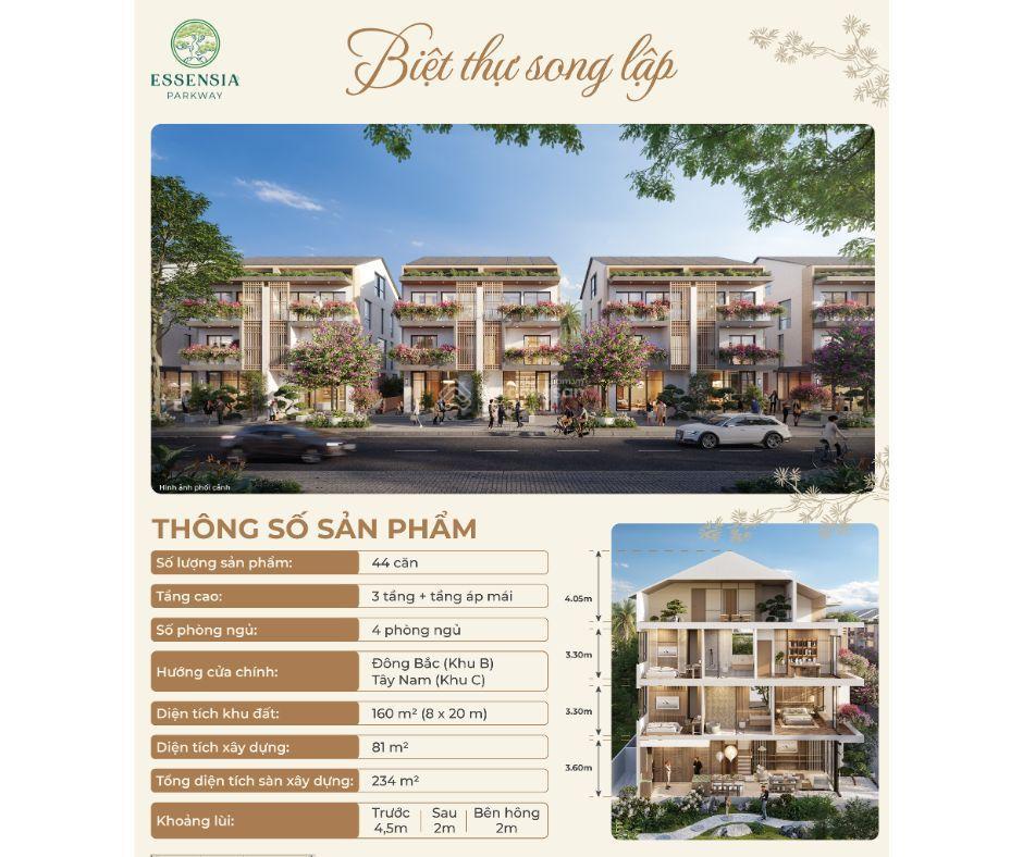 Bán biệt thự đơn lập b17 essensia parkway