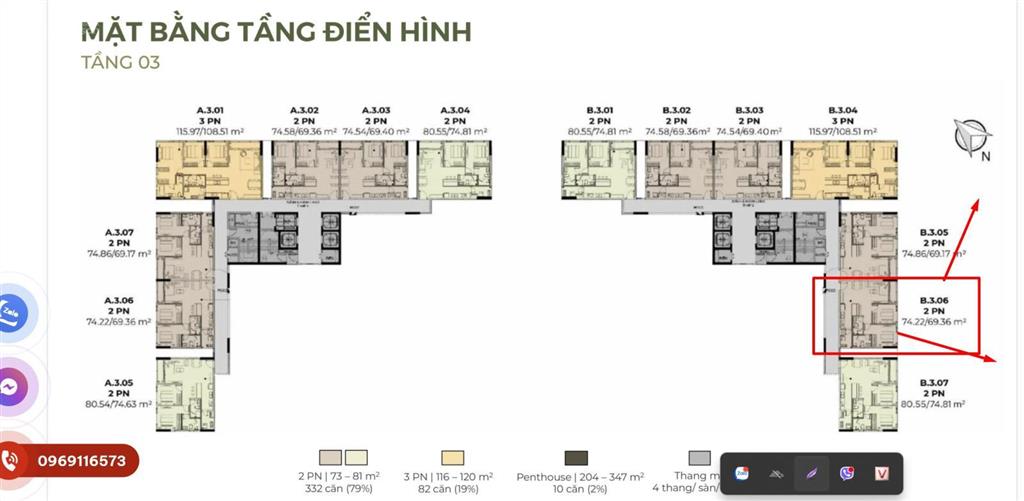 Căn view parkway tầng thấp 74m² chỉ 5,621 tỷ | essensia sky nhà bè