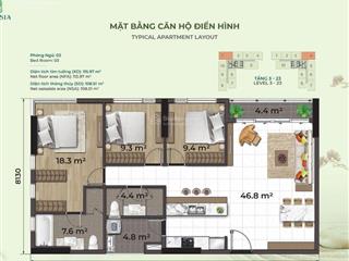 Bán căn hộ 116m2, 3pn, dự án essensia sky