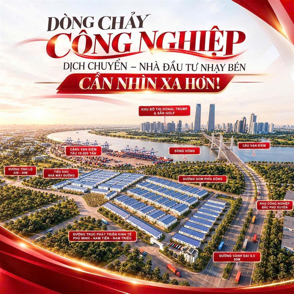 Đất công nghiệp nam tiến phú xuyên thường tín hà nội giá 1x tr/m2