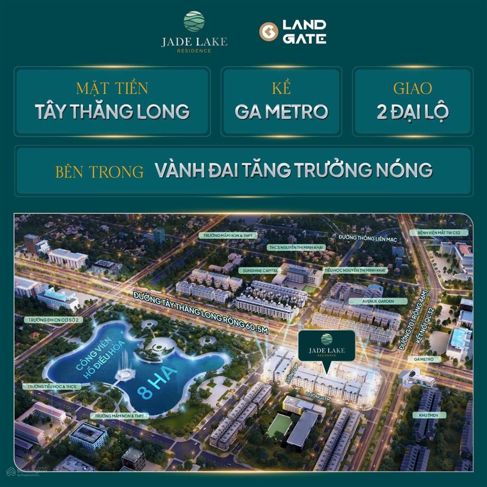 Bán siêu dự án jade lake residencenằm ở mặt đường đại lộ tây thăng long, 102  160m2, 7 tầng 1 hầm