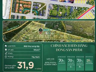 Song lập vip nhất vinhomes sài gòn park góc ngã 4, dt 192m2 giá 31,9 tỷ