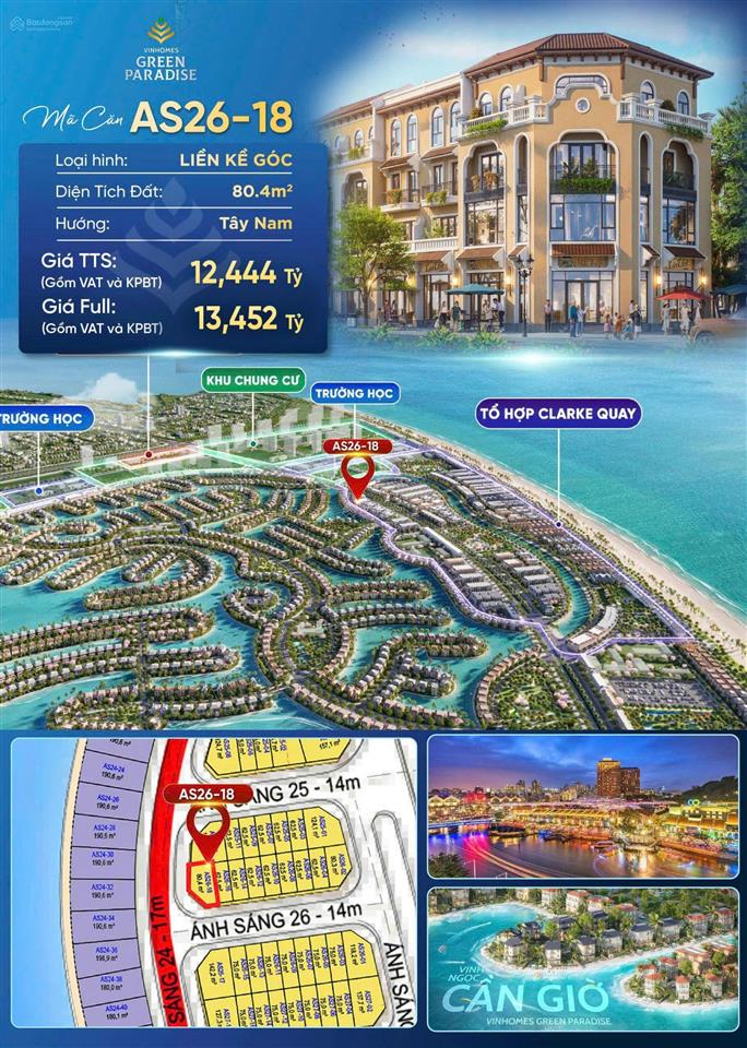 Hàng cực hiếm as2618 căn gốc giá 12 tỷ đã thuê và phí bảo trì, sát vách cosmo bay rõ ràng thuê