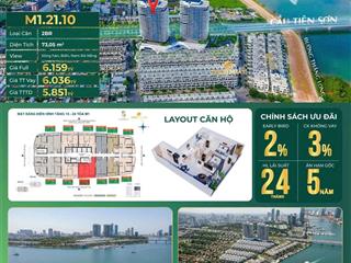 Bán căn hộ 2pn view sông hàn & biển trung tâm đà nẵng downtown | m1.21.10