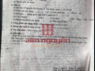 Nhà mặt tiền có 45,45m2 nguyễn phi khanh. dt 3m x 15.5 m. giá bán chỉ còn 18 tỷ