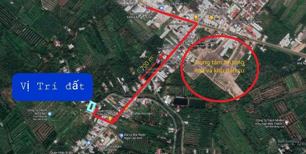 Bán đất 380m2 tại đường 925, thị trấn mái dầm, châu thành, hậu giang, chỉ với 1.8 tỷ vnd