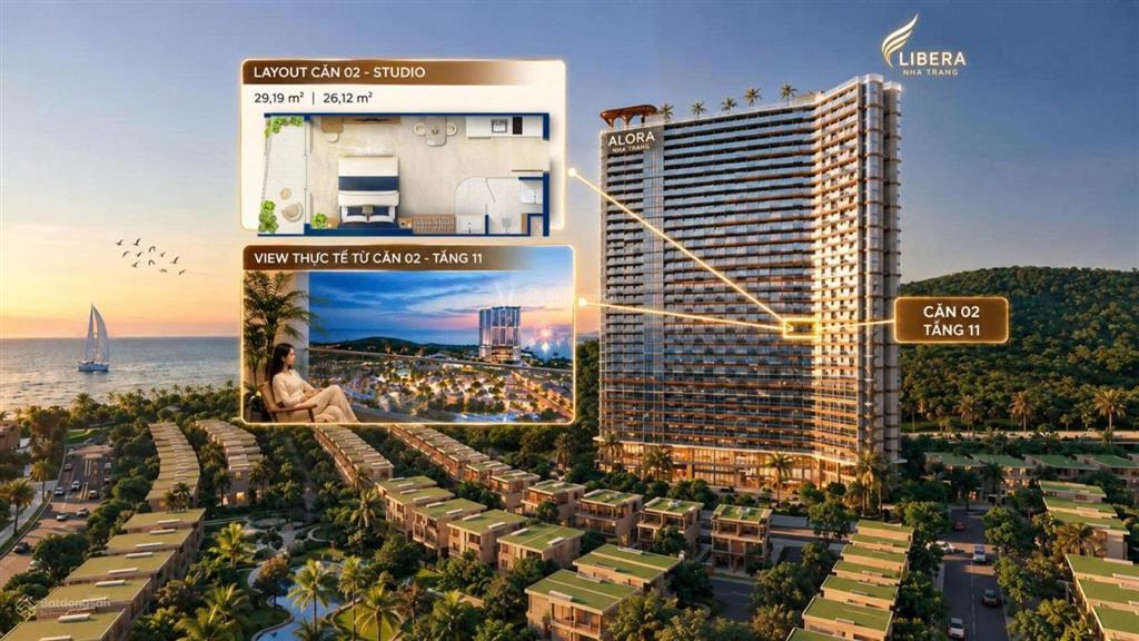 Bán căn alora nha trang căn hộ biển giá 2.1 tỷ dt 29m2, bài toán tài chính dễ thở hơn