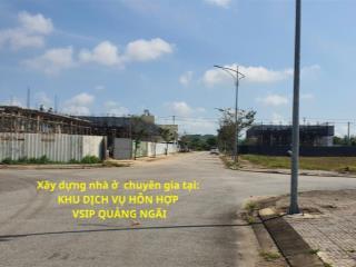 Bán lô đất cạnh khu nhà chuyên gia đang xây dựng, tại khu dvhh vsip quảng ngãi, giá chỉ 9.5 tr/m2