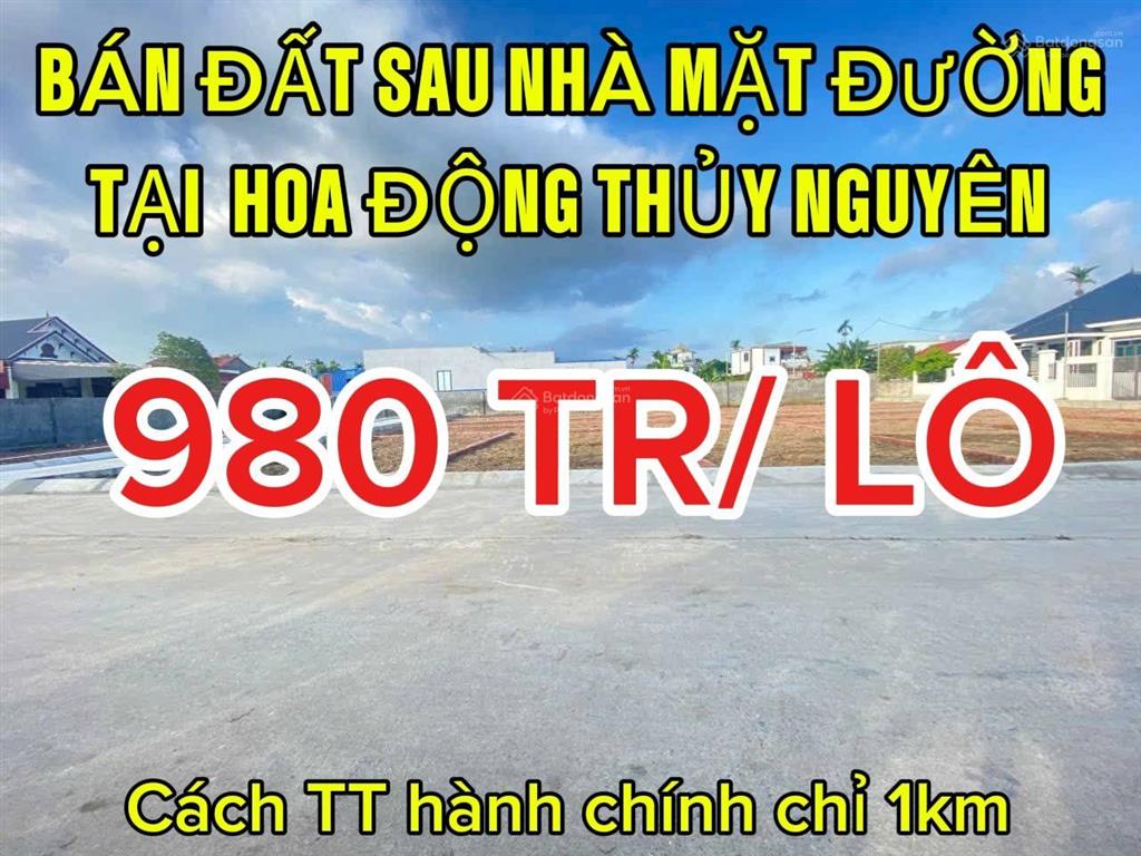 Bán đất sau nhà mặt đường thủy nguyên