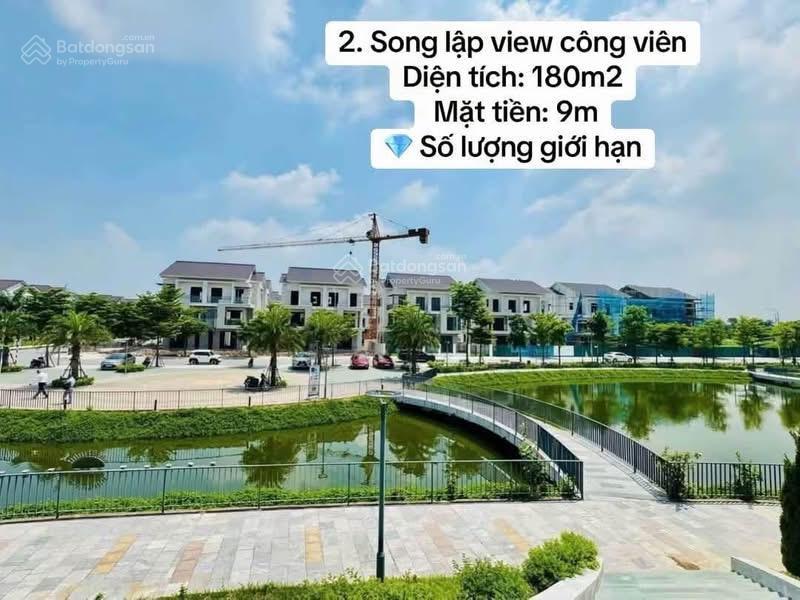 Biệt thự song lập vip từ sơn 225m cách vinhomes cổ loa 15phút di chuyển mà giá chỉ = căn chung cư