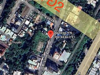 Bán lô đất mặt tiền đường linh đông, sát vđ2, 9.34x23m giá 23 tỷ còn tl