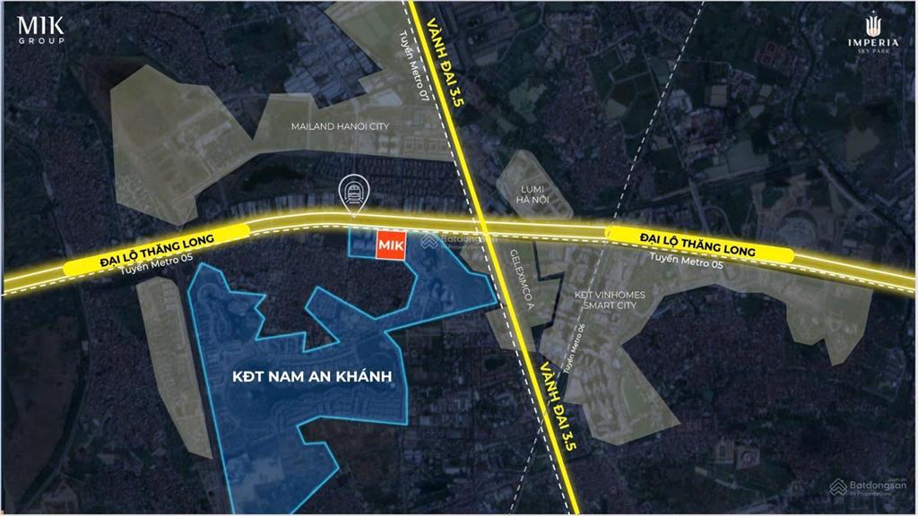 Bán ch 1pn, 1wc, 43m2 ở imperia sky park, 3,5 tỷ tại đại lộ thăng long, an khánh