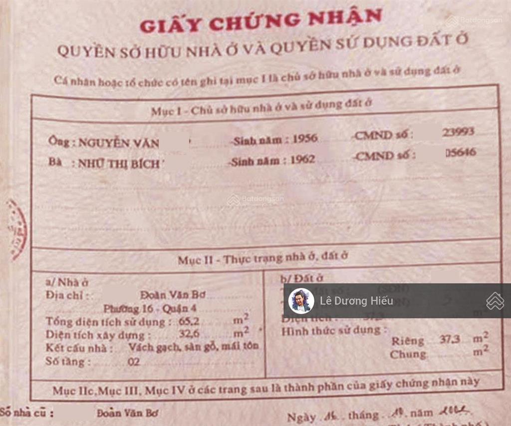 Bán nhà 38m2, 3.8x10m. nhà mới 2 tầng. sát hẻm xe hơi 30m. khu yên tĩnh. không quy hoạch