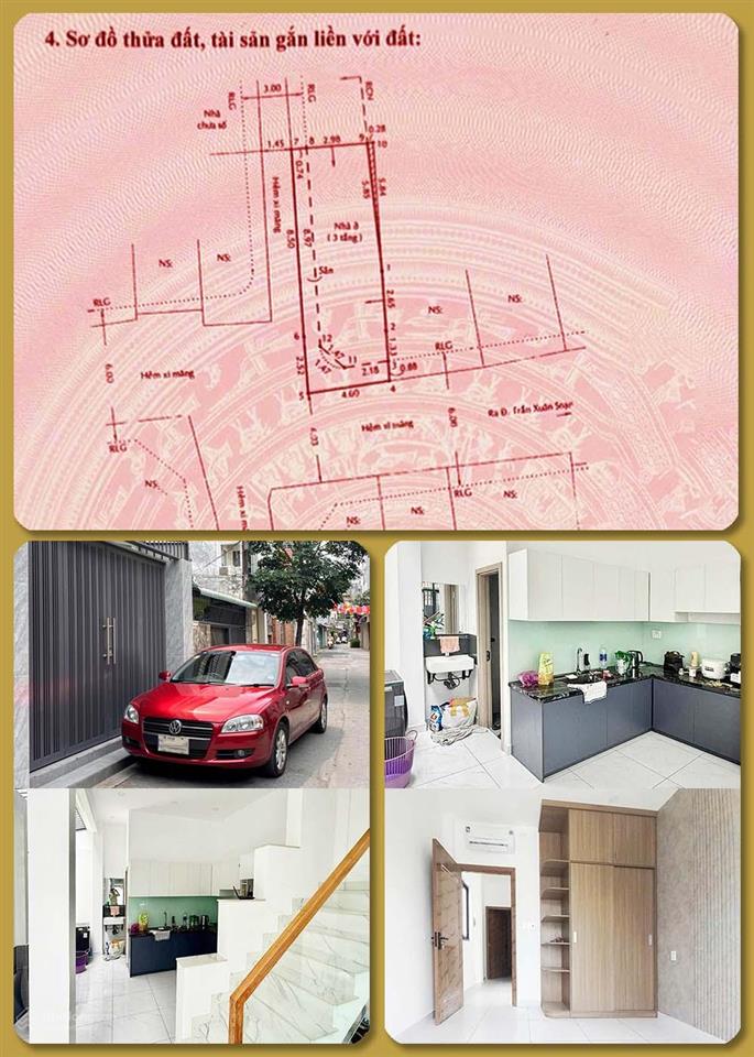 Bán nhà hẻm xe hơi 6m. 43m2. ngang khủng 4m. 4 phòng ngủ. về q1 chỉ 2km. bank hỗ trợ 80% giá trị