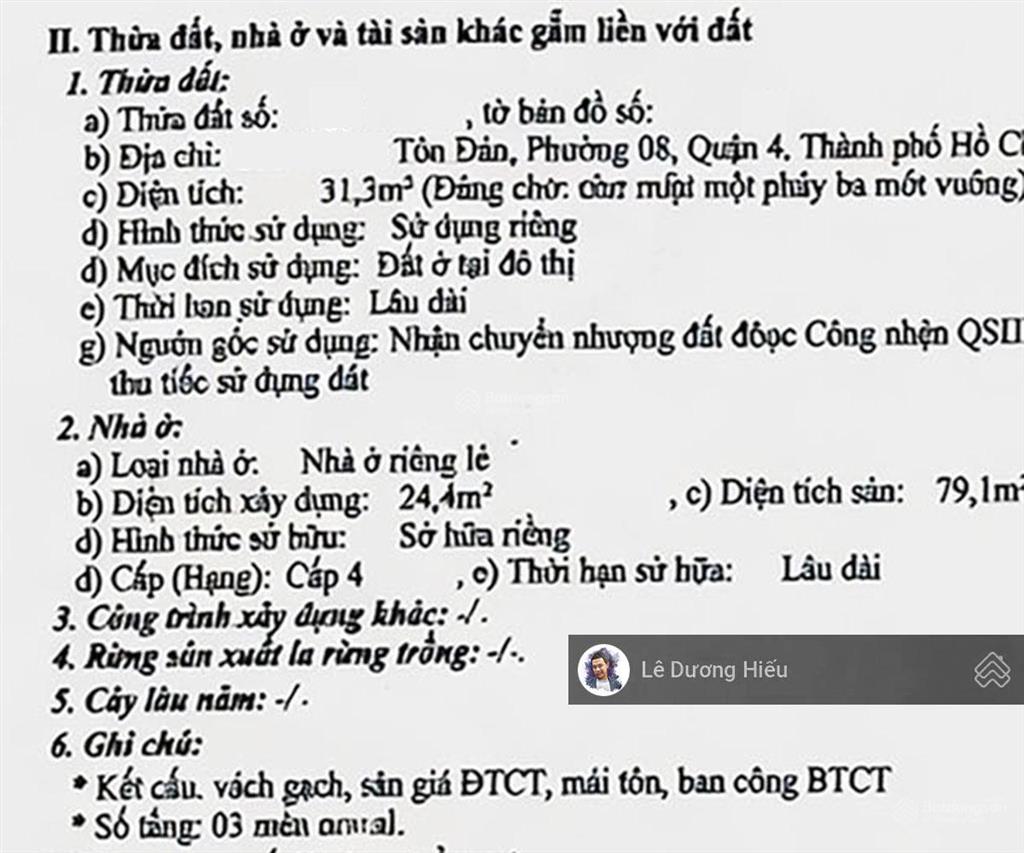 Bán nhà tôn đản đẹp xinh 4 tầng, 4 phòng ngủ, 31m2 3.5mx9m. hẻm gần 3m. không quy hoạch. sát quận 1