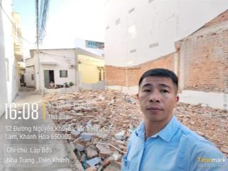 Đất đô thị đi bộ ra chợ chỉ 3 phút. sát đường lớn, vĩnh hải tp nha trang. chỉ 1 tỷ 790tr