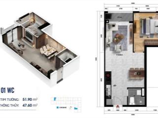 Chính chủ bán nhanh 1pn+1 (41.28m2) giá 2ty đã tt 30%