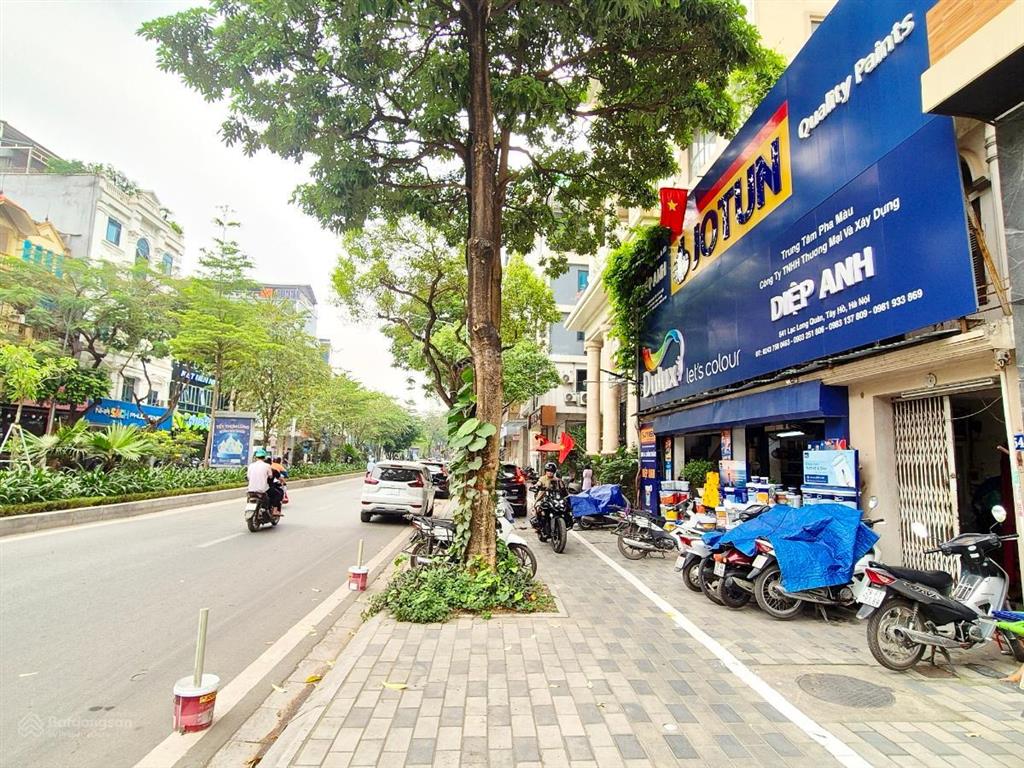 Đất mặt phố lạc long quân, hai mặt tiền  vỉa hè 168m2, mt 6,25m, ô tô tránh  86 tỷ