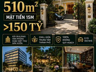 Ba đình trung tâm thủ đô 510m2 mt 15m tài chính trên 150 tỷ
