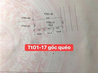 Đấu giá gốc quéo hồng dương  thanh oai. lô đất tt1  34 diện tích 75m2