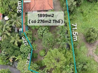 Bán biệt thự nhà vườn giáp sông nguyễn xiển quận 9 dt 25x70m (1.890m2) giá thương lượng