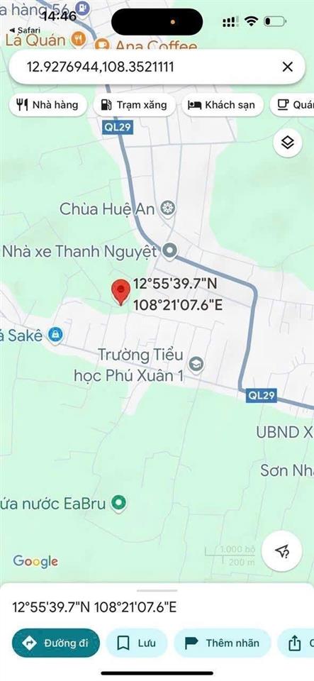 Bán đất nền tại đường 29, phú xuân, krông năng, giá ưu đãi 295 triệu, 306 m2