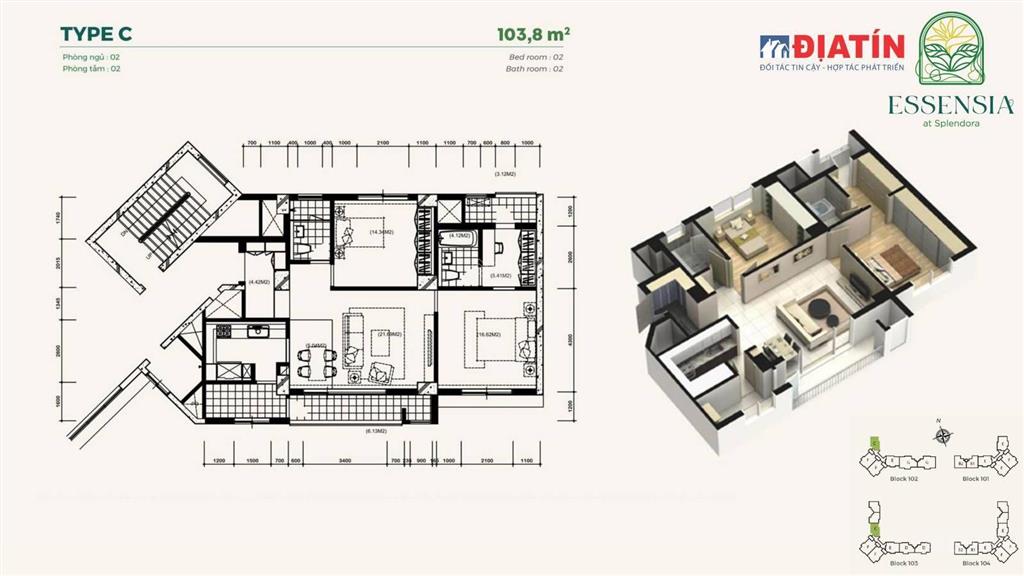 Chính chủ cần bán gấp căn 2ngủ 2vs  109m2 full đồ chỉ 7,x tỷ bao thuế phí tại mailand hanoi city