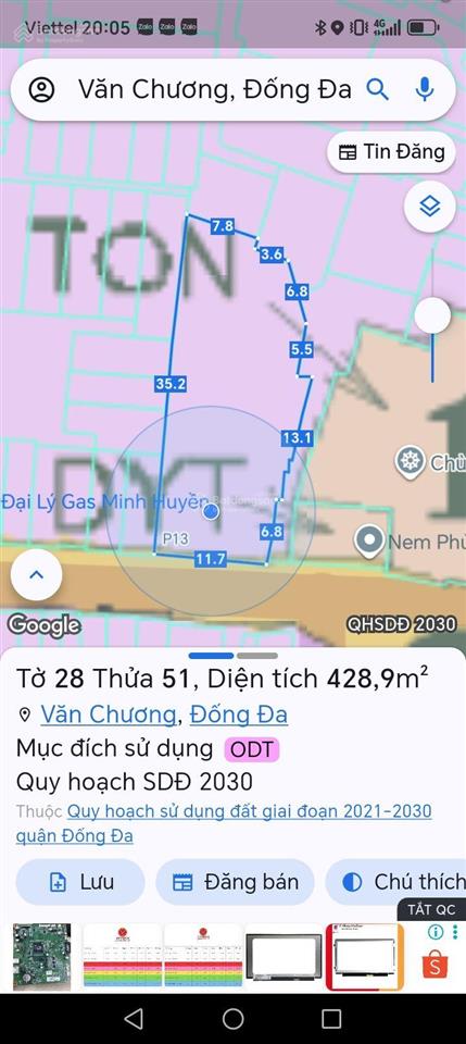 Bán đất trung tâm đống đa 418.49m2