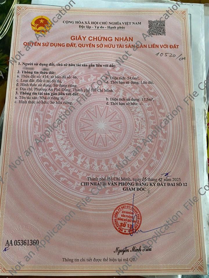 Chính chủ bán lô đất siêu đẹp chiều ngang lớn 5.2m. ngay nhà hàng bến xưa kế vách gò vấp