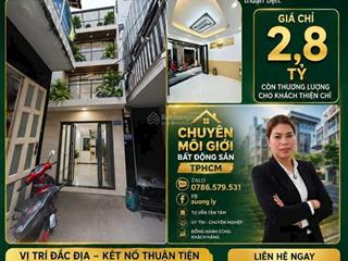 Âu dương lân, quận 8 nhà 4 tầng dtsd 54m2 chỉ nhỉnh 2 đồng (tl)