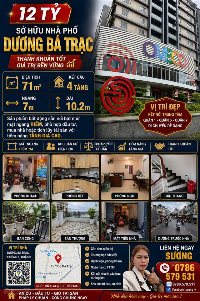 12 tỷ sở hữu nhà phố dương bá trạc 71m thanh khoản tốt, giá trị bền vững