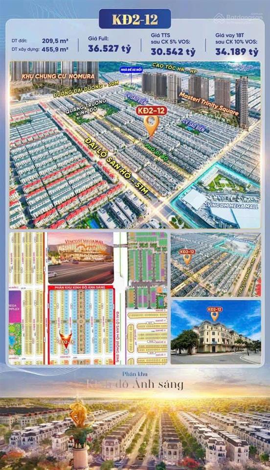 Hàng hiếm hiếm có biệt thự góc vip hiếm có kinh đô 2  ocp2, 31.9 tỷ