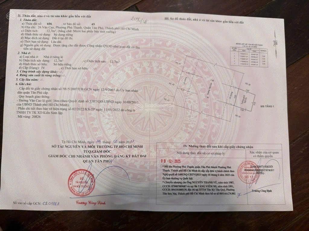 Siêu phẩm mặt tiền văn cao, tân phú chỉ 3tỷ8 còn bớt